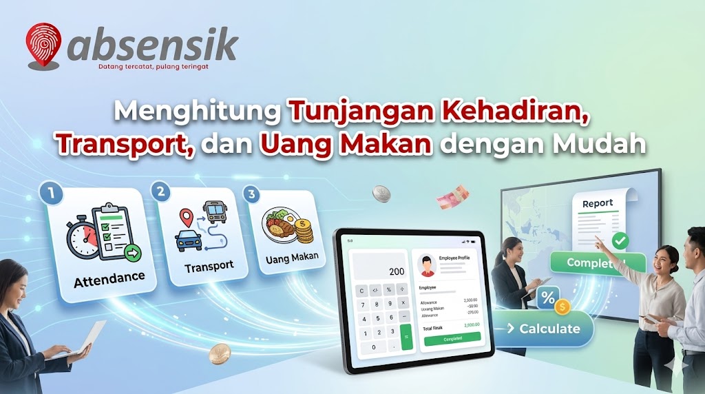 Menghitung Tunjangan Kehadiran, Transport, dan Uang Makan dengan Mudah