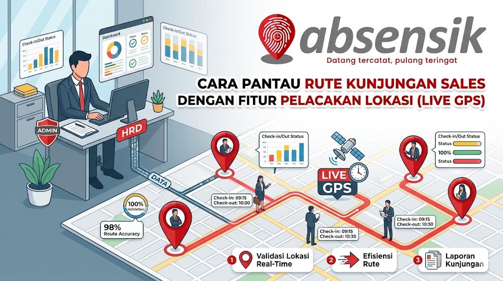 Cara Pantau Rute Kunjungan Sales dengan Fitur Pelacakan Lokasi (Live GPS)